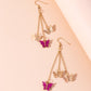 Hot Pink Glitter Drop Earrings Women Creativity Jewelry Cute Earring Girls Gift