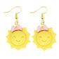 Sun Face Drop Earrings Women Art Fashion Cartoon Earrings Creative Jewelry
