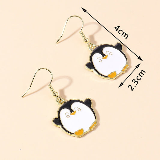Cute Penguin Drop Earrings Women Creativity Jewelry Cute Earring Girls Gift