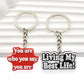 43 Styles Phrase Quotes Keychain Car Keyring Cartoon Creative Pendant Souvenir