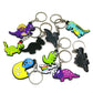 9 Styles PVC Cartoon Dinosaur Keychain Trinkets Gift Keyring Souvenir Handbag