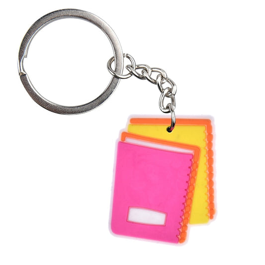 Note Books PVC Pink Keychain Keyring Cute Key Chain Keychains Bag Car Hanging