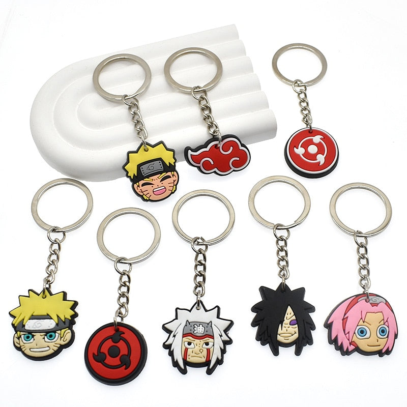 33 Styles Anime Narutos Red Cloud Keychain Vintage Figure Key Chain Goth Fashion