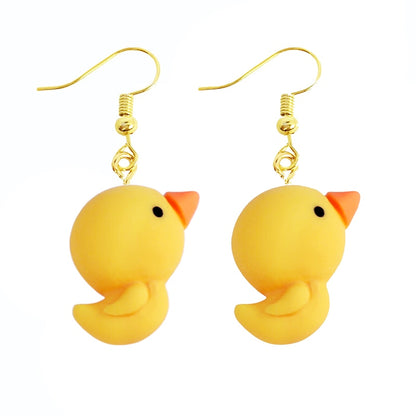 Ducky Duck Drop Earrings Women Gifts Earring Cute Girls Eardrop Jewelry
