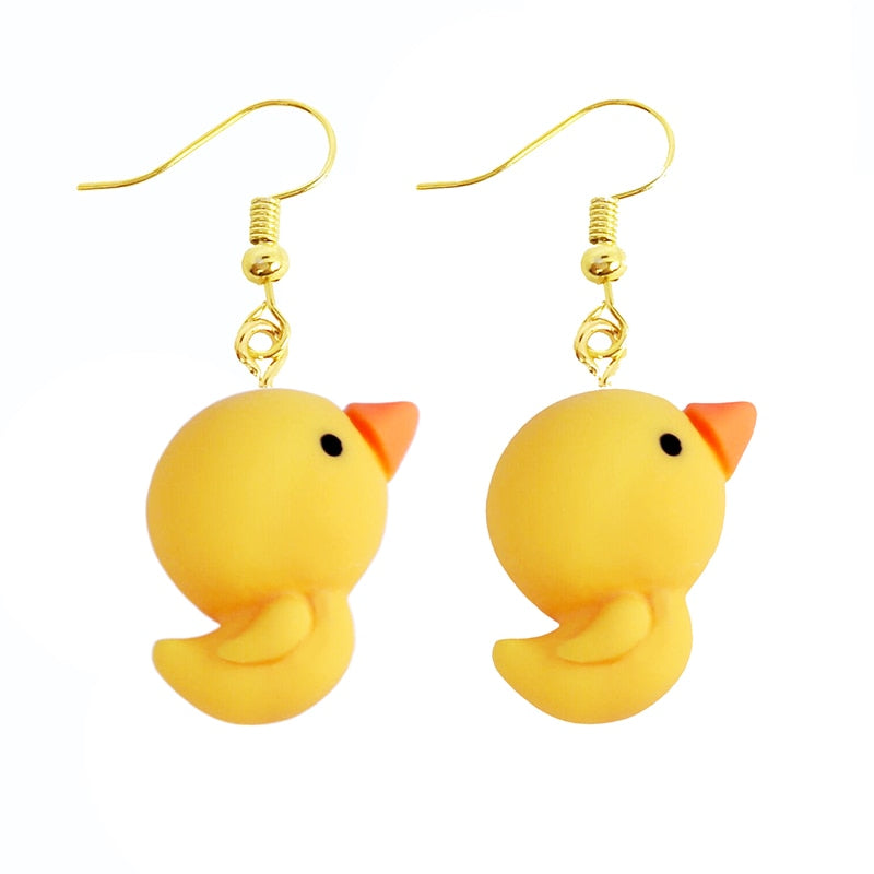 Ducky Duck Drop Earrings Women Gifts Earring Cute Girls Eardrop Jewelry