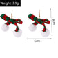 Red Green Scarf Bow Dangle Drop Earrings Women Charms Earring Fashion Creative