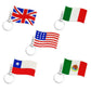 5 Styles Countries National Flag Keyring Cute Cartoon Style Keychains Bag Car