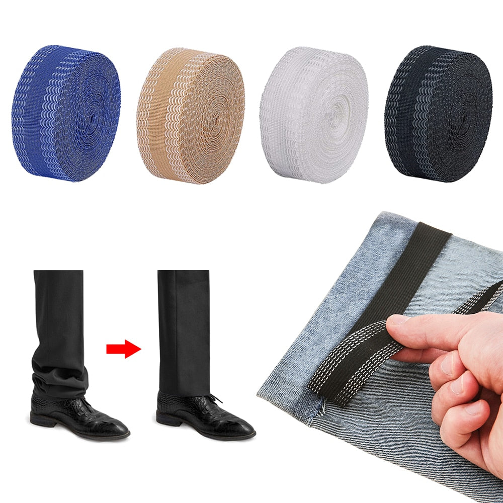 25 Styles Self-Adhesive Quick Pants Paste Iron on Pants Edge Shorten Repair