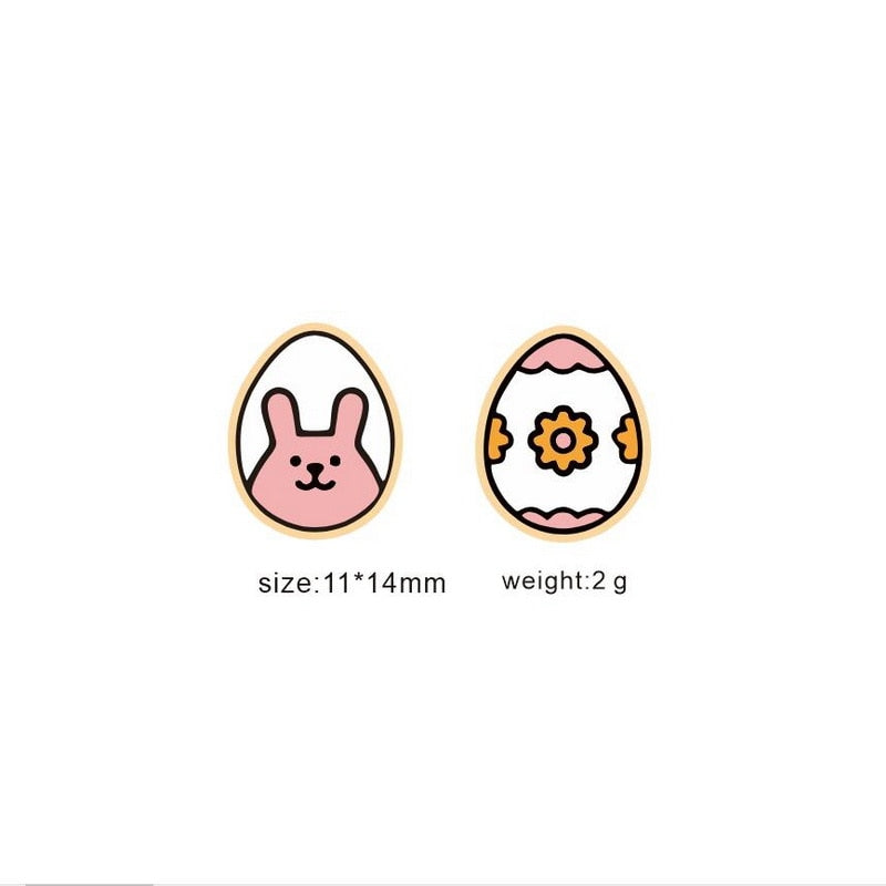 Rabbit Egg Wooden Stud Earrings Women Gifts Earring Cute Girls Eardrop Jewelry