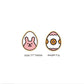 Rabbit Egg Wooden Stud Earrings Women Gifts Earring Cute Girls Eardrop Jewelry
