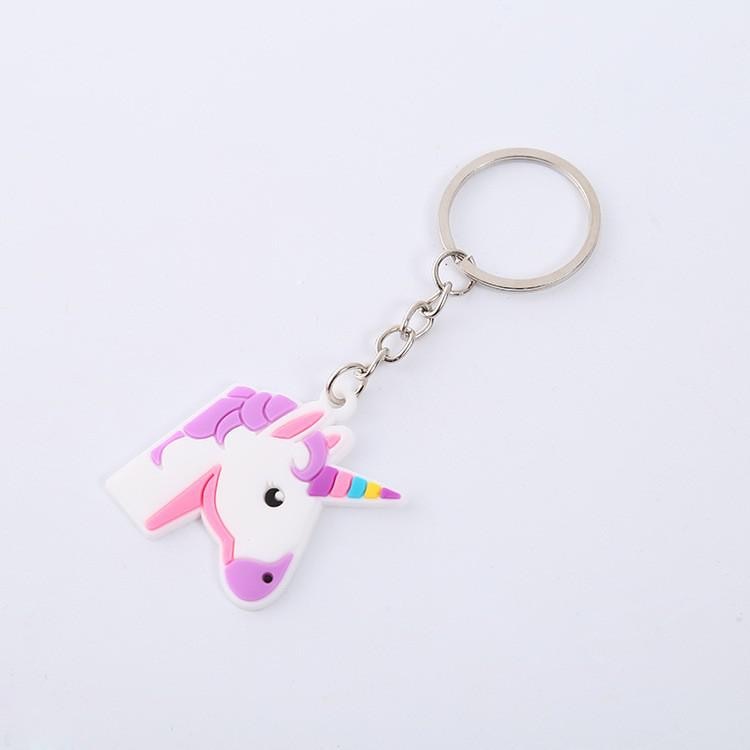 Violet Unicorn Keychain Party Gift Cute Keyring Cartoon DIY Jewelry Souvenir