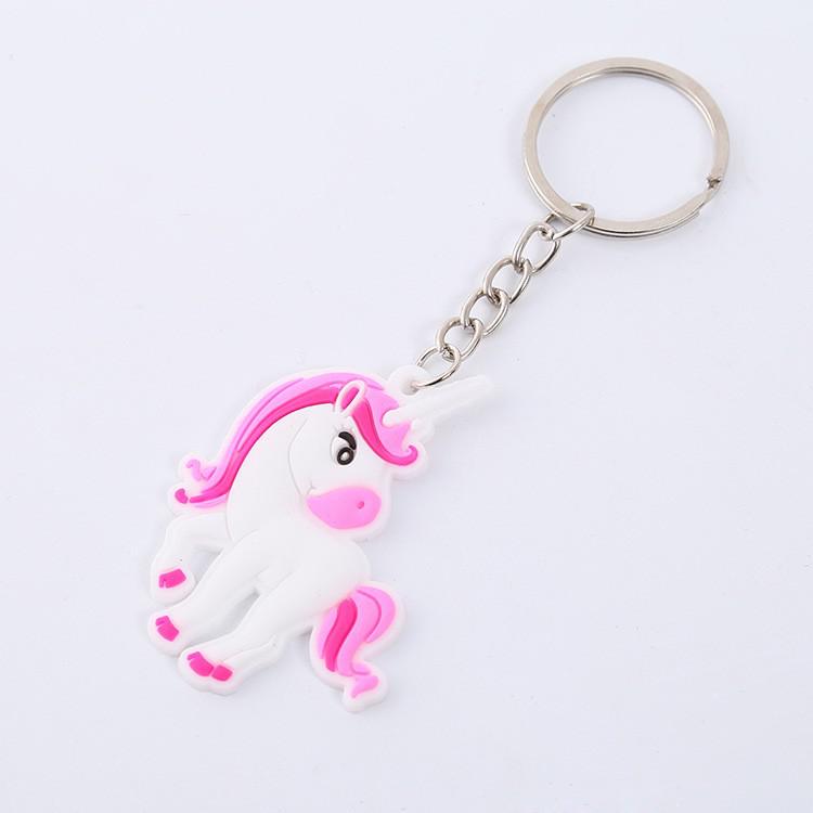 Pink Unicorn Keychain Party Gift Cute Keyring Cartoon DIY Jewelry Souvenir