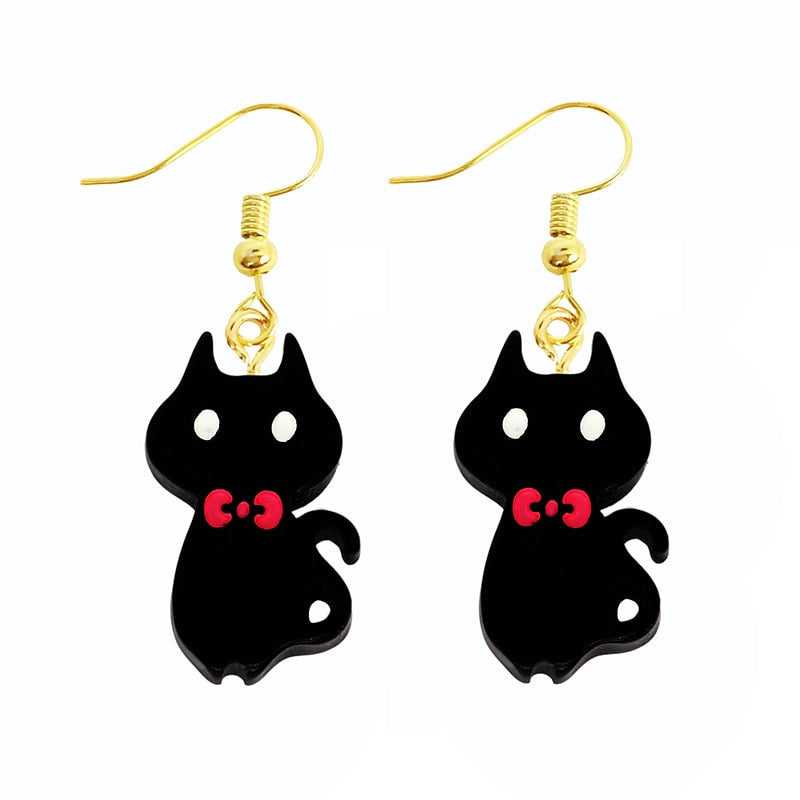 43 Styles Colorful Acrylic Animal Design Cartoon Dangle Earrings Women Gifts