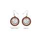 Round Wood Sports Volleyball Dangle Earrings for Girls Women Birthday Gift