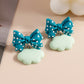 Light Green Cloud Stud Earrings Women Gifts Earring Cute Girls Eardrop Jewelry