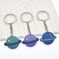 6 Styles Solar System Planet Space Keychain Party Gift Cute Keyring Cartoon DIY