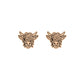 Farm Anumal Head Wooden Stud Earrings For Women Girl Fashion Modern Jewelry Gift