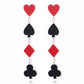 Playing Card Symbols Drop Earrings Women Travel Fashion Cartoon Earrings