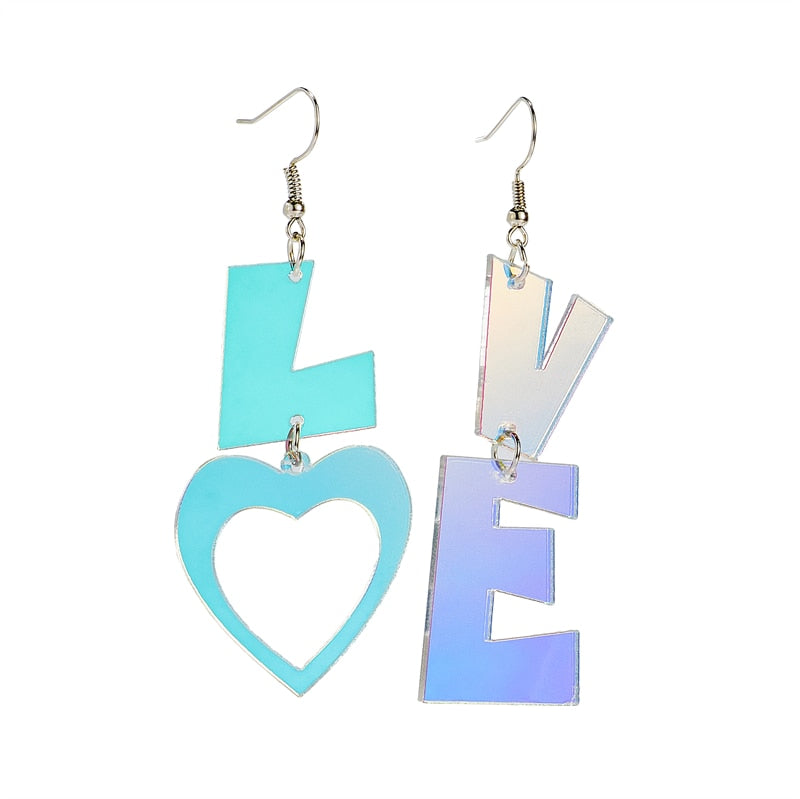 LO VE Romantic Drop Earrings Women Travel Fashion Cartoon Earrings Creative