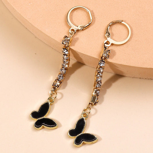 Black Butterfly Pendant Drop Earrings Women Gifts Earring Cute Girls Eardrop