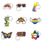 11 Styles PVC Keychain Colorful Rainbow Style New Keyring Fashion for Man Party