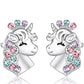 18 Styles Cute Unicorn Cartoon Fashion Stud Earrings Women Girl Earrings Jewelry