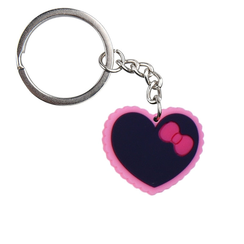 15 Styles Love Heart Couple Cute Keychain Cartoon Creative Gift Key Holder