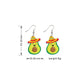Avocado Hat Mexican Pattern Drop Earrings Women Travel Fashion Cartoon Earrings
