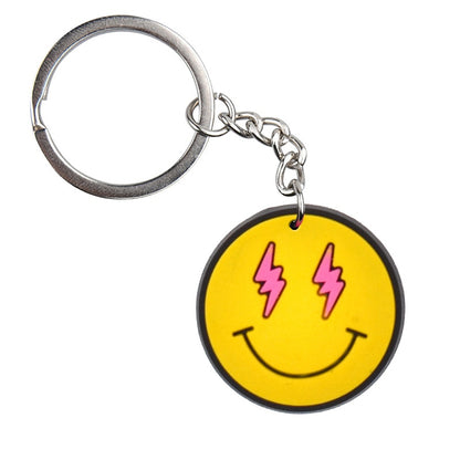 Lightning Smile Cartoon Keyring Cute Creative Fashion Keychains Bag Pendant Gift