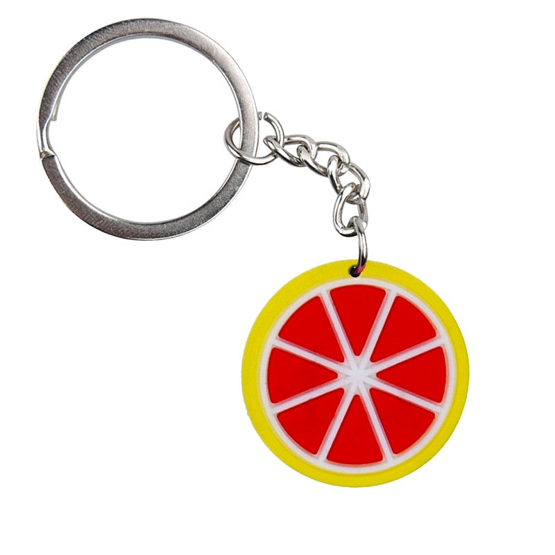 Blood Orange Keyring Cartoon Keychains Souvenir Jewelry Bag Pendant Gift