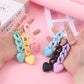6 Styles Fashion Heart Acrylic Keychain Link Chain Keyring For Women Girls