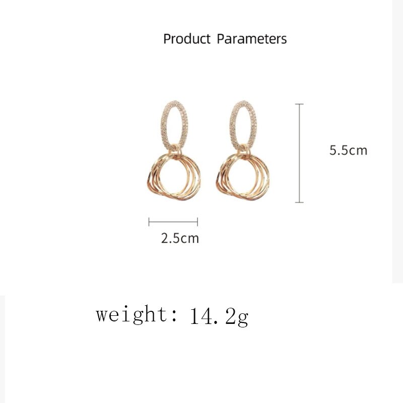 5 Styles Irregular Drop Earrings Inlaid With Rhinestones for Fashion Stylish