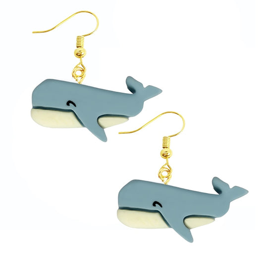 Cartoon Whale Dangle Earrings Women Gifts Earring Cute Girls Eardrop Jewelry