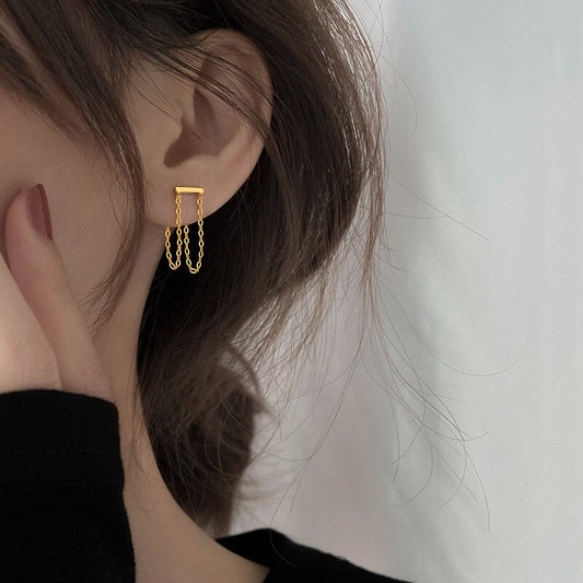 1Pair Gold-colored Swing Style Dangle Earrings Women Charms Earring Fashion