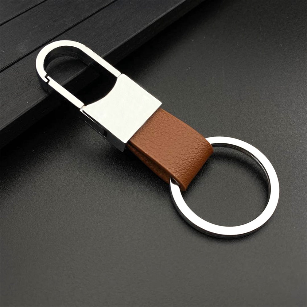 21 Styles PU Leather Keychains For Men Metal Waist Buckle Car Gentleman Business