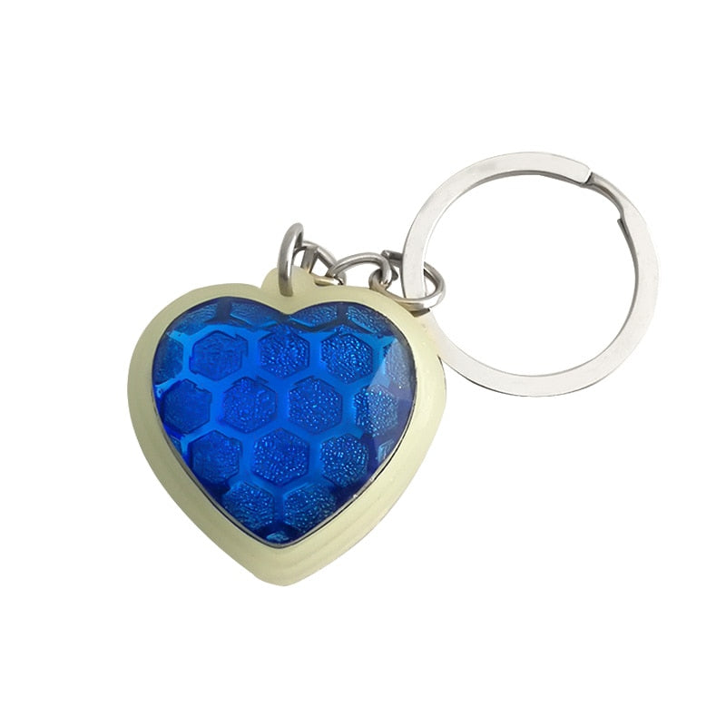 Royal Blue Heart Keychain Gift Cute Charms Keyring Souvenir Handbag Accessories