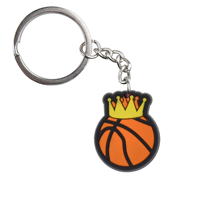 12 Styles PVC Sports Team Basketball Sportsman's Gift Keychain Car Keyring