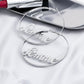 Femme Word Hoop Earrings Women Girl Fashion Trendy Jewelry Accessories
