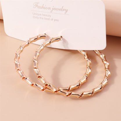 Twisted Ribbon Style Hoop Earrings For Women Girl Fashion Modern Jewelry Gift