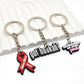 20 Styles Cartoon Breast Cancer Salon PVC Keychain Pink Ribbon Keyring Keychain