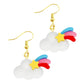 Fluffy Cloud Drop Earrings Women Art Fashion Cartoon Earrings Creative Jewelry