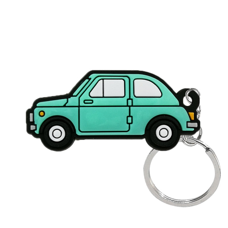 21 Styles PVC Vehicle Series Keychain Cute Keyring Car Key Accessories Gadget