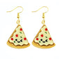 Pizza Funny Cute Resin Food Drop Earrings Women Creativity Jewelry Cute Earring