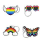 11 Styles PVC Keychain Colorful Rainbow Style New Keyring Fashion for Man Party