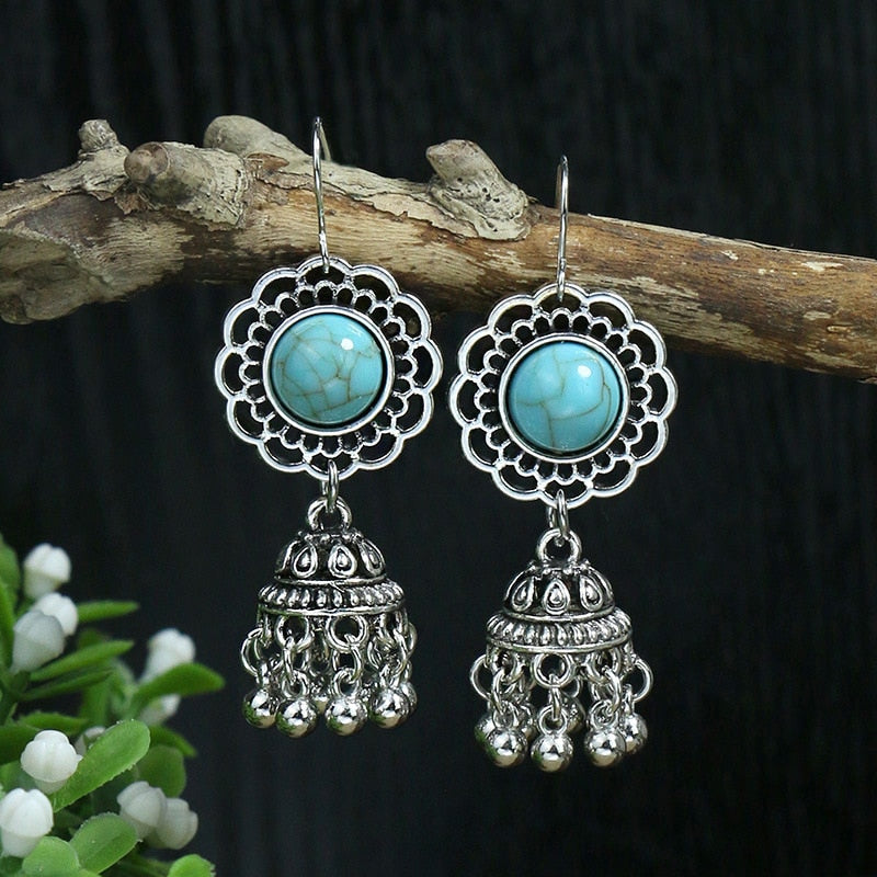 Hollow Flower Bohemian Dangle Earrings Fashion Party Girls Pendant Earrings