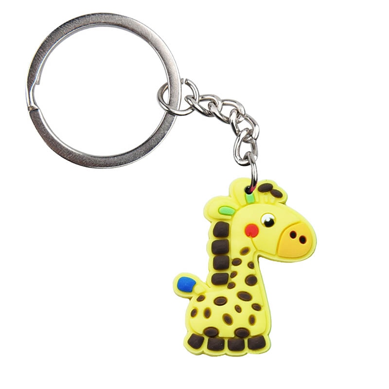 Giraffe Cute Animals Cartoon Keychain Lovely Shape Key Holder fit women men kids