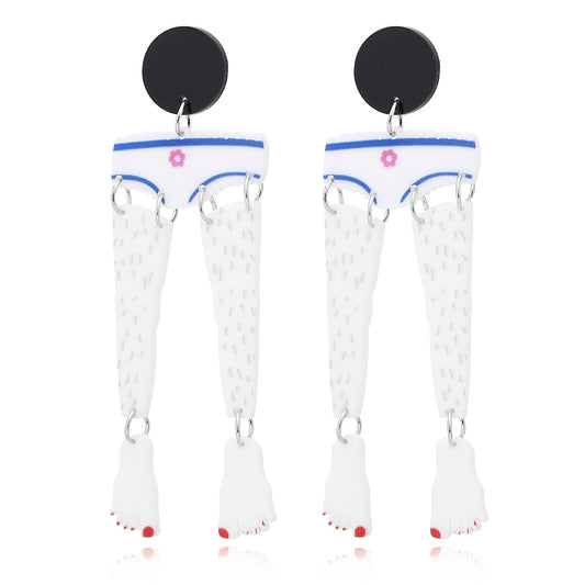 Legs Acrylic Drop Earrings Women Travel Fashion Cartoon Earrings Creative