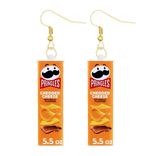 Pringles Funny Design Drop Dangle Earrings Women Charms Earring Fashion Creative