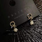 Rhinestone Loop Drop Earrings Women Party Wedding Jewelry Dangle Gifts Earrings