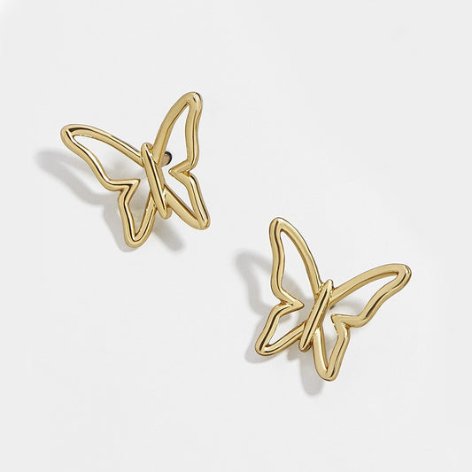 Hollow Butterfly Simple Cute Stud Earrings for Women Butterfly Earrings